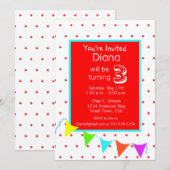 Verjaardag van de kleurrijke kinderen kaart (Voorkant / Achterkant)