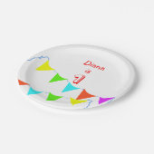 Verjaardag van de kleurrijke kinderen papieren bordje (Gekanteld)