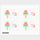 Verjaardag van de kleurrijke kinderen rechthoekige sticker (Vel)