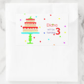 Verjaardag van de kleurrijke kinderen rechthoekige sticker (Tas)