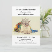 Verjaardag van de koningin - Uitnodiging voor verj (Staand voorkant)