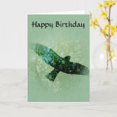 Verjaardag van de Kraai van de Vogel van de Bomen Kaart (Gele Bloem)