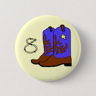 verjaardag van de laarzen ronde button 5,7 cm
