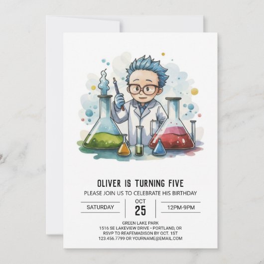 Verjaardag van de laboratoriumwetenschapper van ki kaart (Voorkant)
