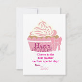 Verjaardag van de leraar kaart (Voorkant)