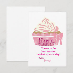 Verjaardag van de leraar kaart