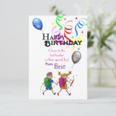 Verjaardag van de leraar kaart (Staand voorkant)