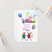 Verjaardag van de leraar kaart (Voorkant / Achterkant in situ)