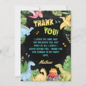 Verjaardag van de lieve dinosaurus bedankkaart (Voorkant)