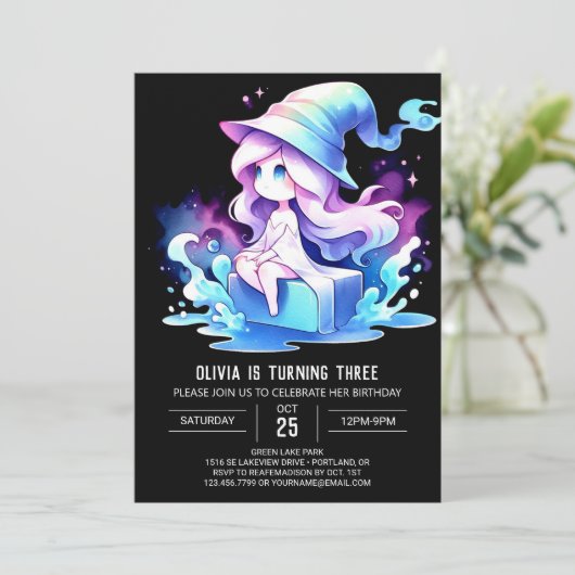 Verjaardag van de lieve kleine tovenaar kaart (Staand voorkant)