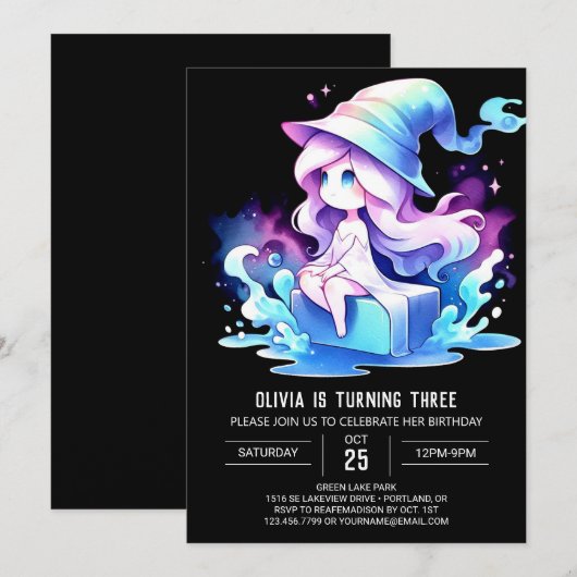 Verjaardag van de lieve kleine tovenaar kaart (Voorkant / Achterkant)