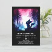 Verjaardag van de magische kitten kaart (Staand voorkant)