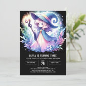 Verjaardag van de magische tovenaar kaart (Staand voorkant)