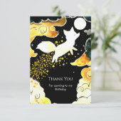 Verjaardag van de magische vos om af te drukken bedankkaart (Staand voorkant)