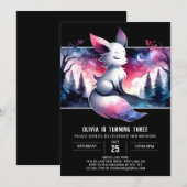 Verjaardag van de magische wolf kaart (Voorkant / Achterkant)