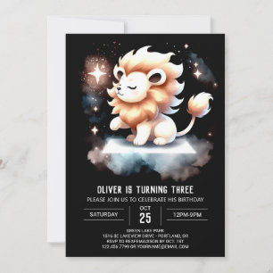 Verjaardag van de Majestic Fantasy Lion Kaart