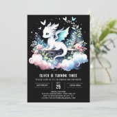 Verjaardag van de Minimalist Enchanted Dragon Kaart (Staand voorkant)
