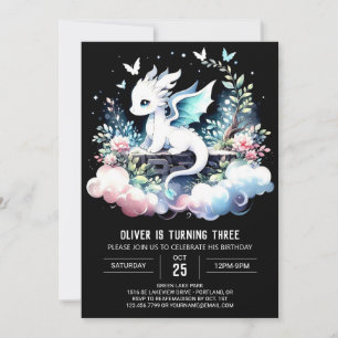 Verjaardag van de Minimalist Enchanted Dragon Kaart