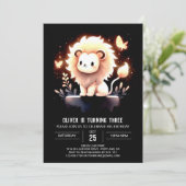 Verjaardag van de Minimalistische Fantasy Lion Kaart (Staand voorkant)