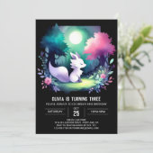 Verjaardag van de minimalistische Fantasy Wolf Kaart (Staand voorkant)