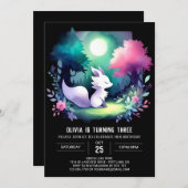 Verjaardag van de minimalistische Fantasy Wolf Kaart (Voorkant / Achterkant)