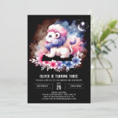 Verjaardag van de minimalistische Safari Lion Kaart (Staand voorkant)