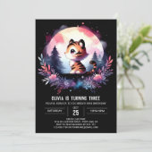 Verjaardag van de minimalistische tijger kaart (Staand voorkant)