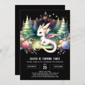 Verjaardag van de moderne fantasy-draak kaart (Voorkant / Achterkant)