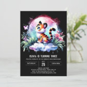 Verjaardag van de moderne Woodland Tiger Kaart (Staand voorkant)