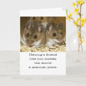 Verjaardag van de Muizenvrienden Kaart (Gele Bloem)