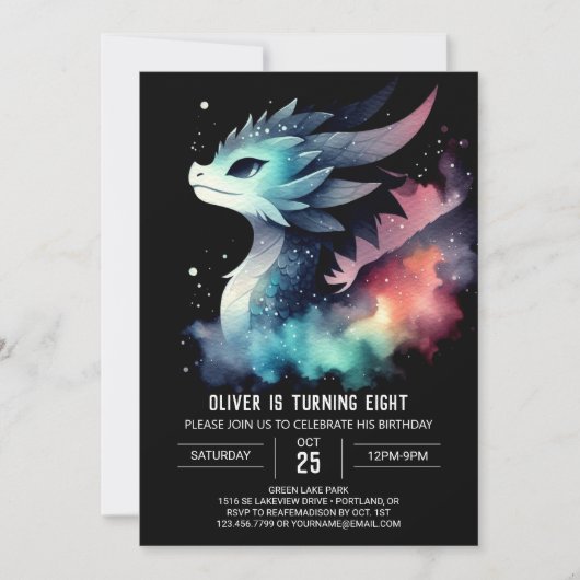 Verjaardag van de mysterieuze Bold Dragon Kaart (Voorkant)