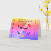 Verjaardag van de Netball Coach Kaart (Gele Bloem)