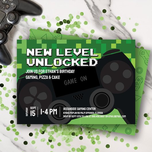 Verjaardag van de nieuwe level gaming controller kaart