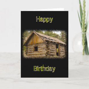Verjaardag van de Old Mountain Cabin Kaart
