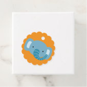 Verjaardag van de olifant Kinder kunst Bedankjes Labels (In situ)