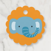 Verjaardag van de olifant Kinder kunst Bedankjes Labels (Achterkant)