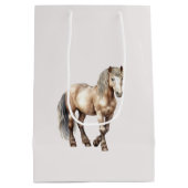 Verjaardag van de paardencrème medium cadeauzakje (Achterkant)