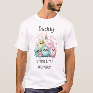 Verjaardag van de papa van het kleine monster t-shirt