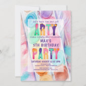 Verjaardag van de partij bij het schilderen kaart (Voorkant)