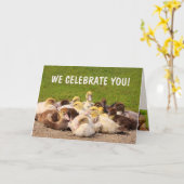 Verjaardag van de Pile O' Ducks Kaart (Gele Bloem)