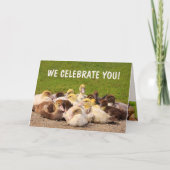 Verjaardag van de Pile O' Ducks Kaart (Voorkant)