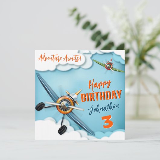 Verjaardag van de piloot van het vliegtuig (Staand voorkant)