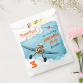 Verjaardag van de piloot van het vliegtuig bedankzakje (Gezegeld)