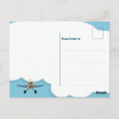 Verjaardag van de piloot van het vliegtuig briefkaart (Achterkant)