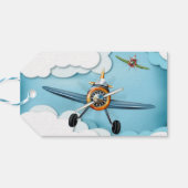 Verjaardag van de piloot van het vliegtuig cadeaulabel (Achterkant Horizontaal)