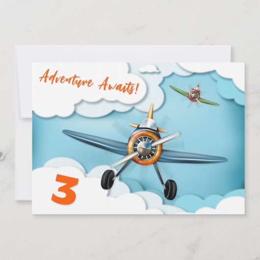 Verjaardag van de piloot van het vliegtuig kaart (Achterkant)