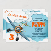Verjaardag van de piloot van het vliegtuig kaart (Voorkant / Achterkant)