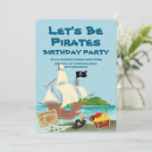 Verjaardag van de piraten kaart (Staand voorkant)