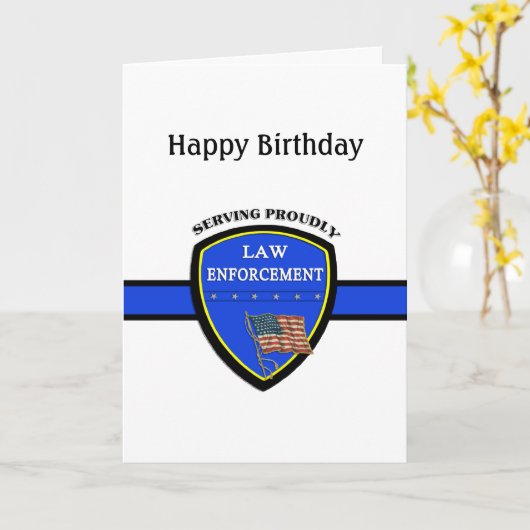 Verjaardag van de politie kaart (Gele Bloem)