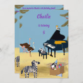 Verjaardag van de Prodigy Lemur Piano Kaart (Voorkant / Achterkant)
